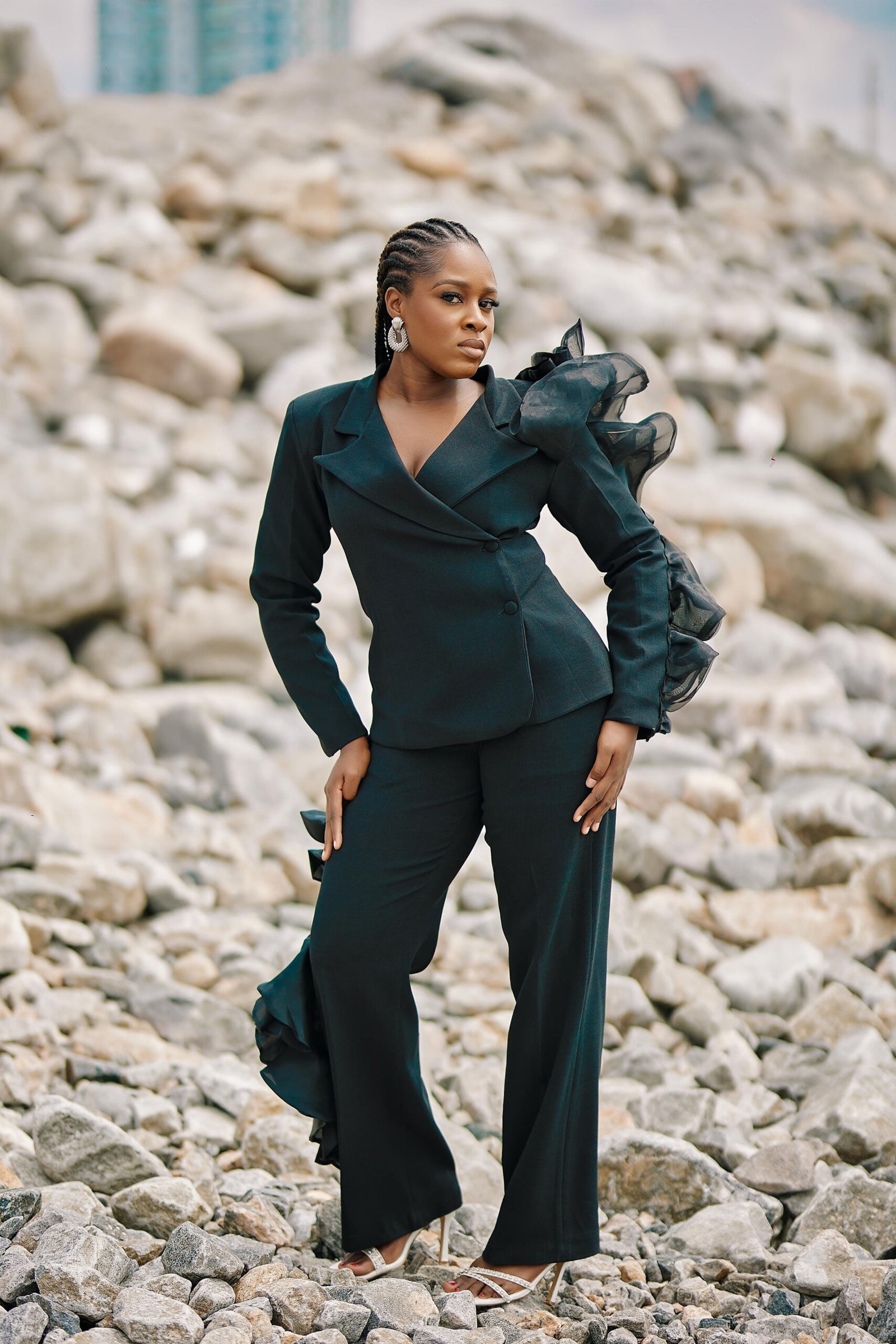 Women's Black Designer Work Suits