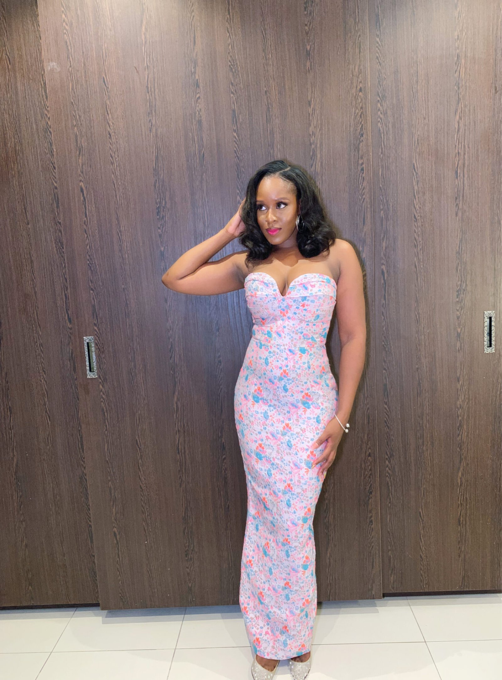 Multi Jacquard Maxi Dress