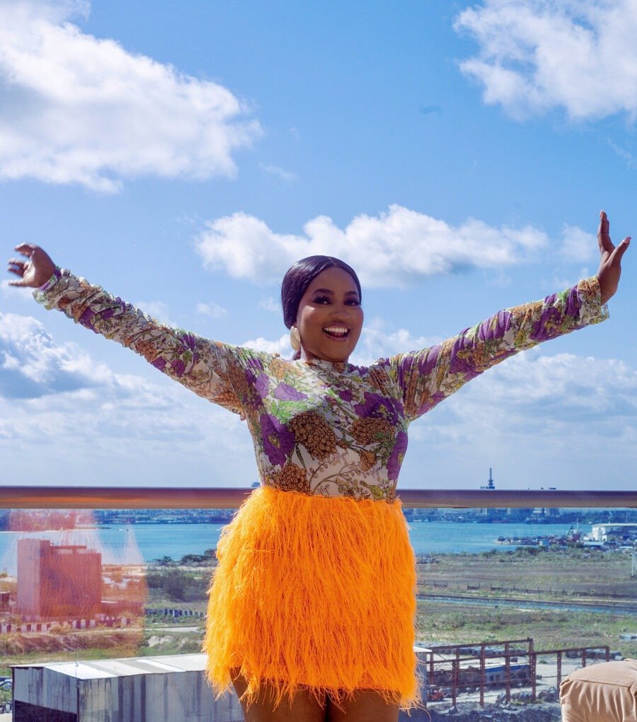 Mya mini feathered skirt