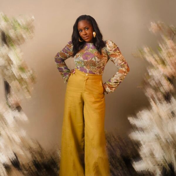 Myra Olive green linen palazzo