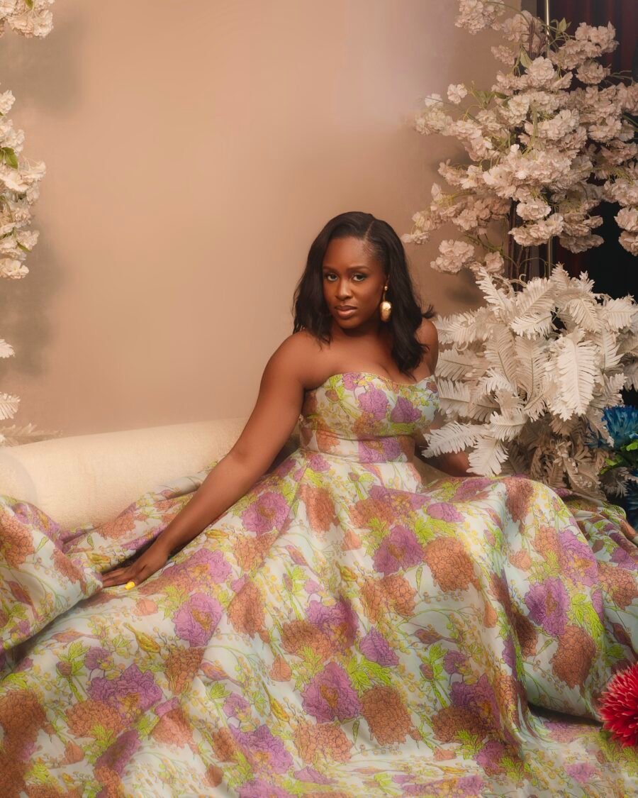 Peony Jacquard Cocktail Dress - Image 6
