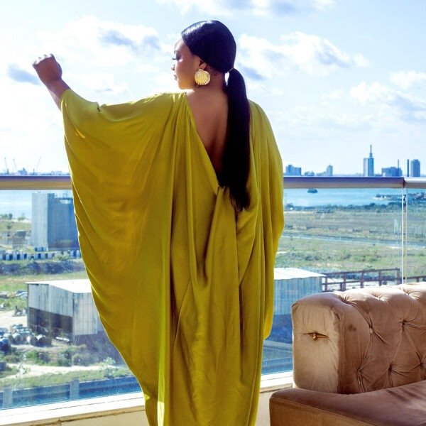 Myra olive green kaftan