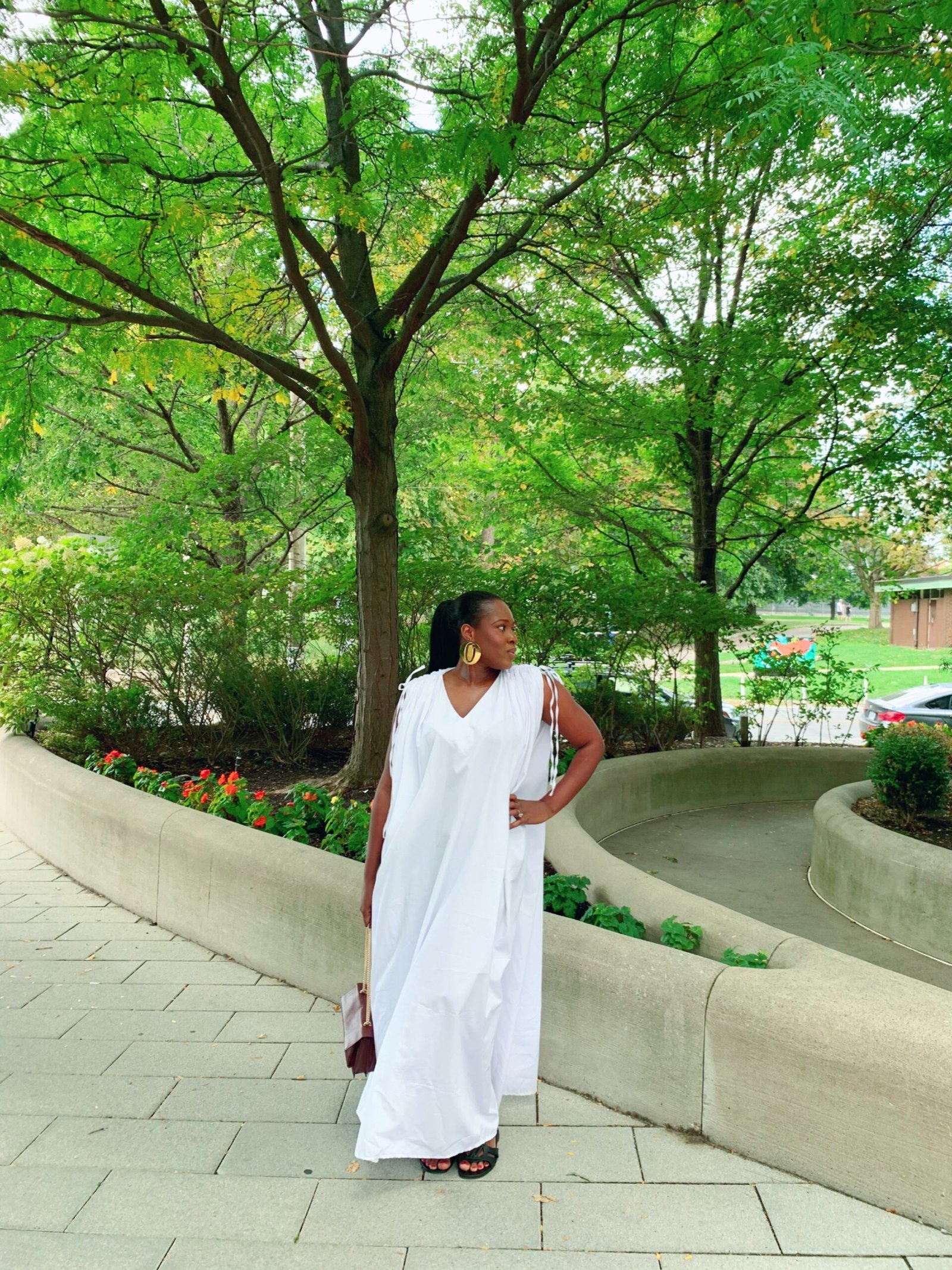 White Eden Kaftan Dress - Image 3